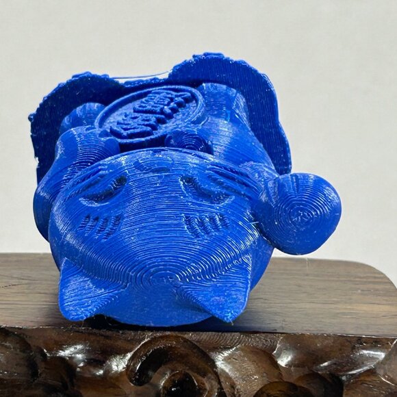 3D Printing Blue Lucky Fortune Cat Maneki Neko - Picture 3 of 8